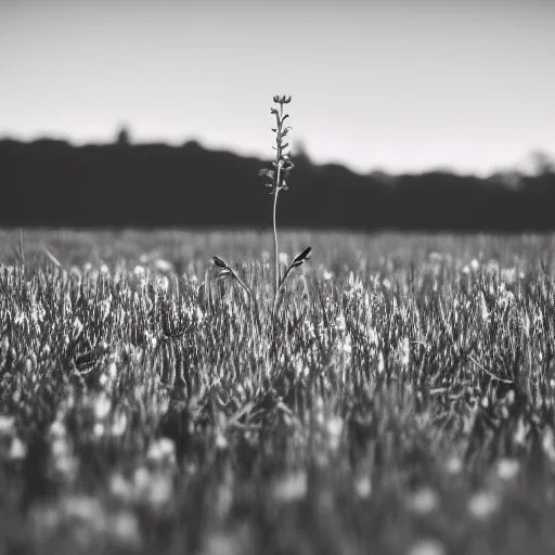 single long stem wild flower in a field, soft focus, award winning landscape photography, nature photography, r/mostbeautiful