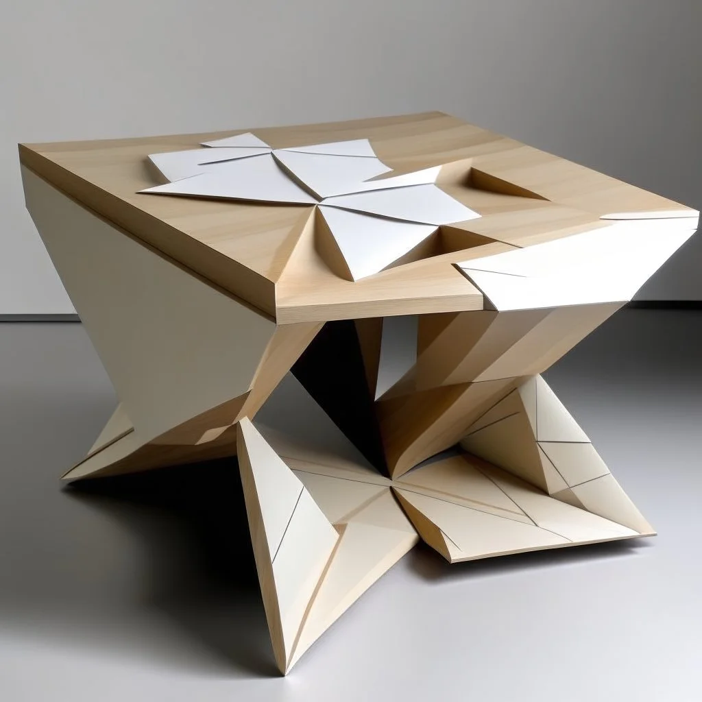 Paper folding inspired table