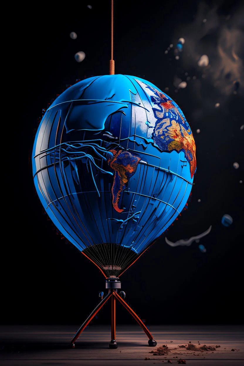 A ballon holding Earth