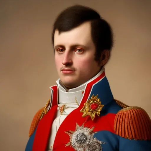 portrait of napoleon bonaparte, 4K, hyper-realistic portrait, cinematrographic, backlight