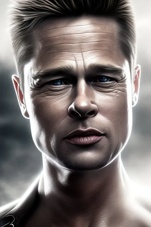 Brad Pitt terminator, 8k resolution, realistic, intricate, 8k resolution, high-quality, fine-detail, digital art, detailed matte, volumetric lighting, dynamic lighting, photorealistic