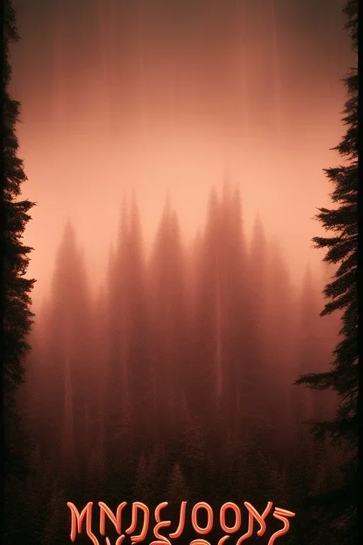 Twin Peaks movie poster, woods, mist