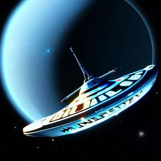 Star trek ship, dual nacelles