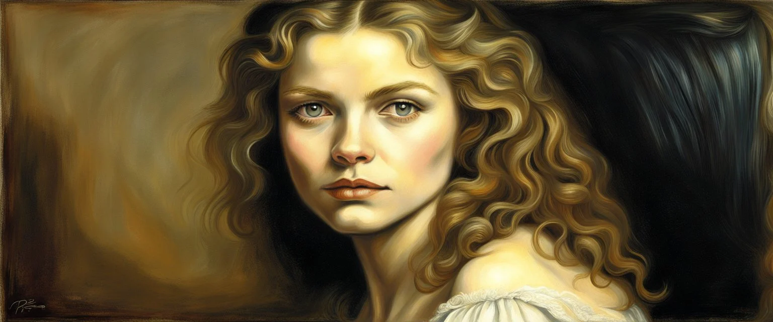 young Michelle Pfeiffer painted by Rembrandt