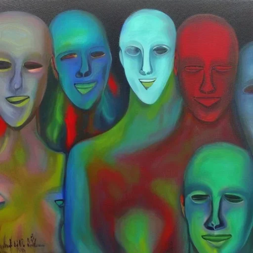 the faceless, painting