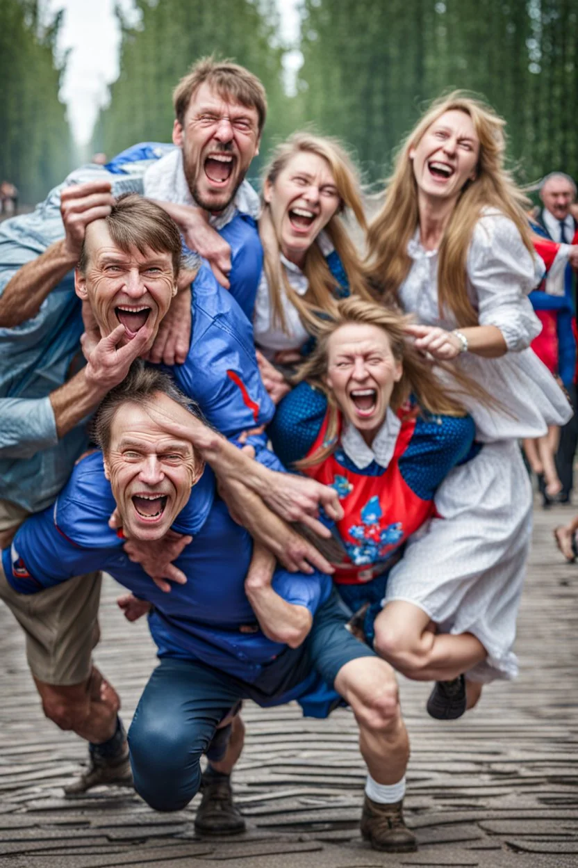 Russian people having fun