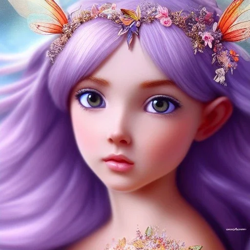 Portrait of fairy, perfect composition, hyperrealistic, super detailed, 8k, high quality, intricate details, highly detailed