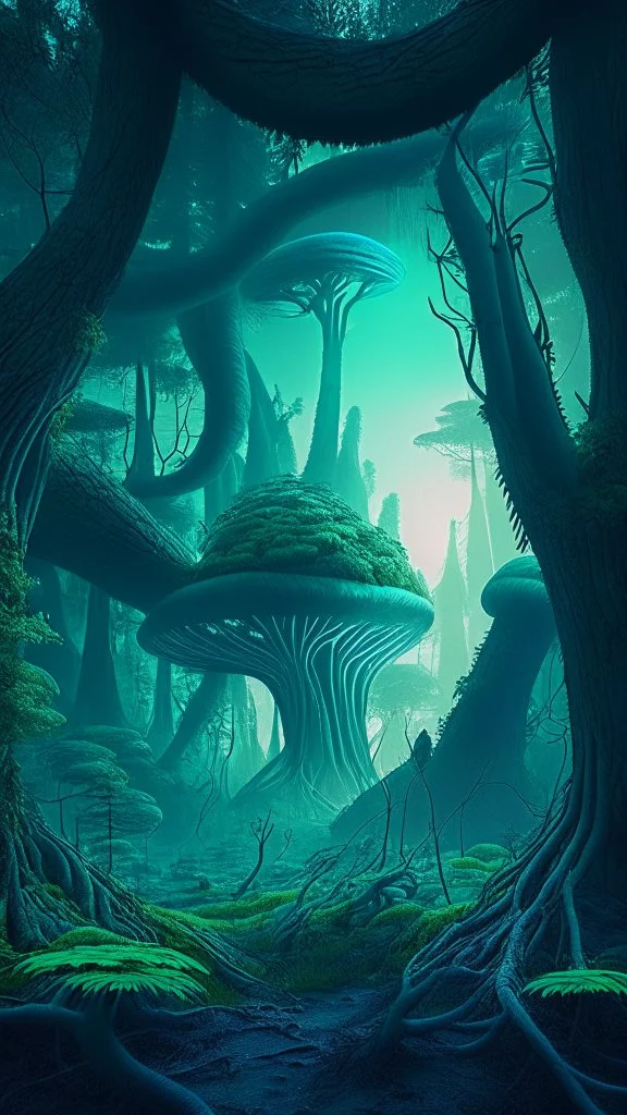 alien forest landscape