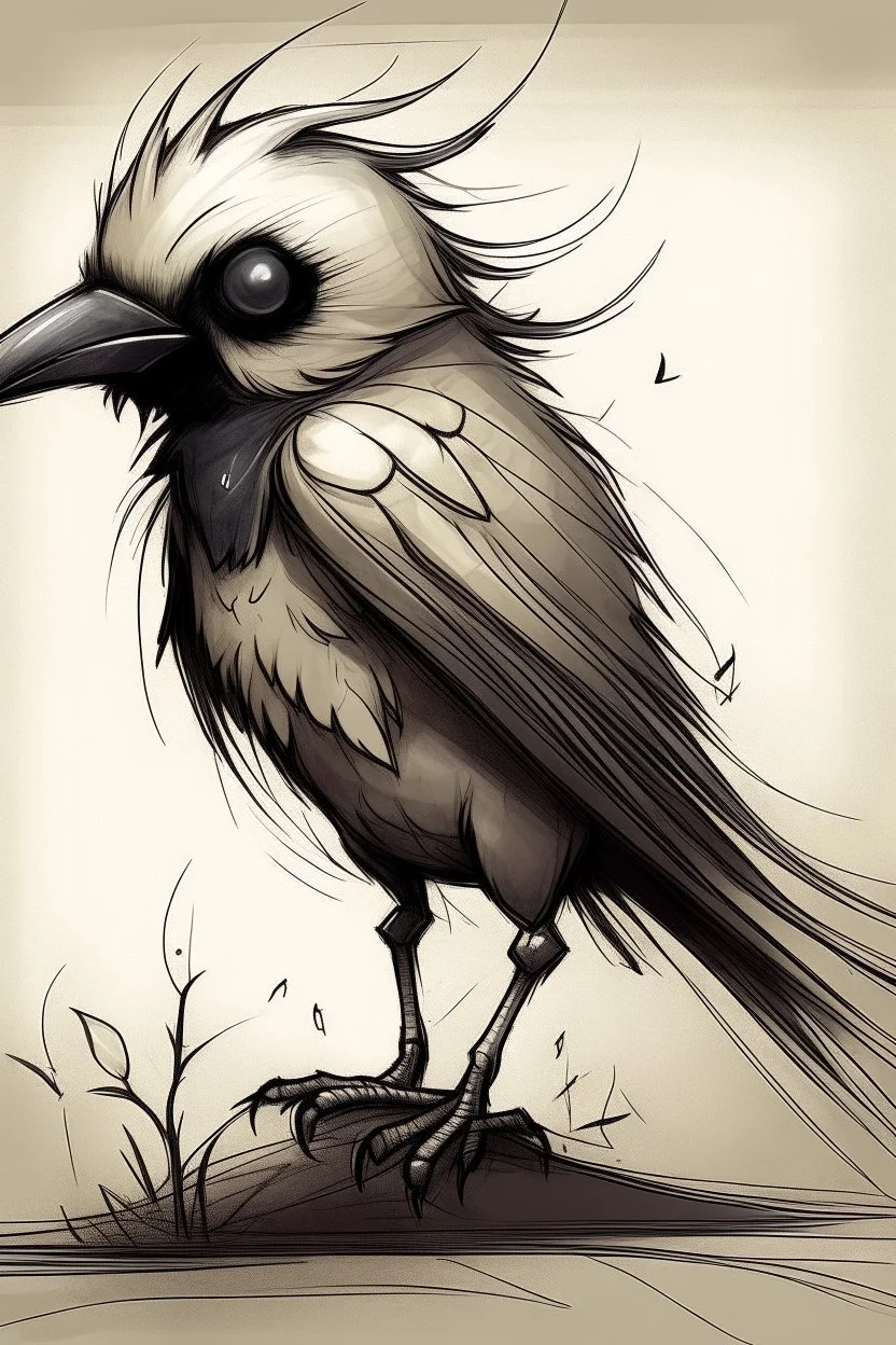 draw a cursed bird