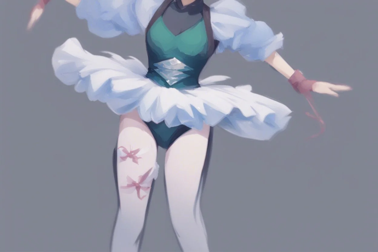 ballerina in the style of genshin impact