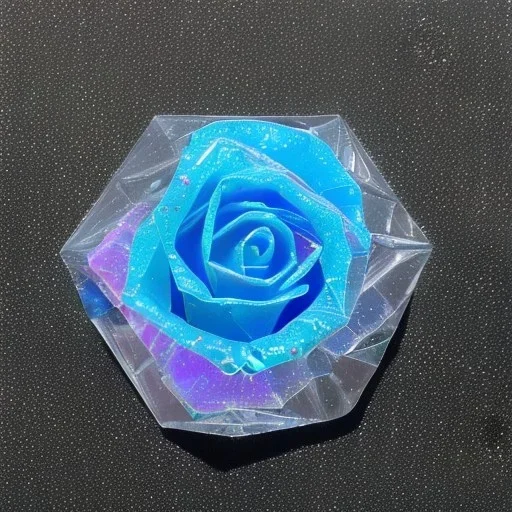 transparent multicolor crystal rose