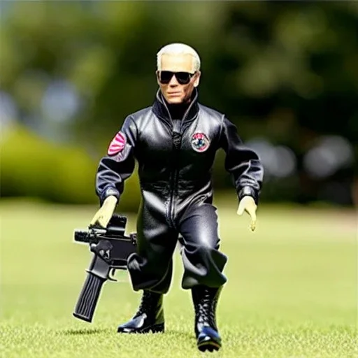 G.i. Joe Biden toy doll airforce flightsuit face (plastic hair) sunglasses with black boots full body in package with gun 2022