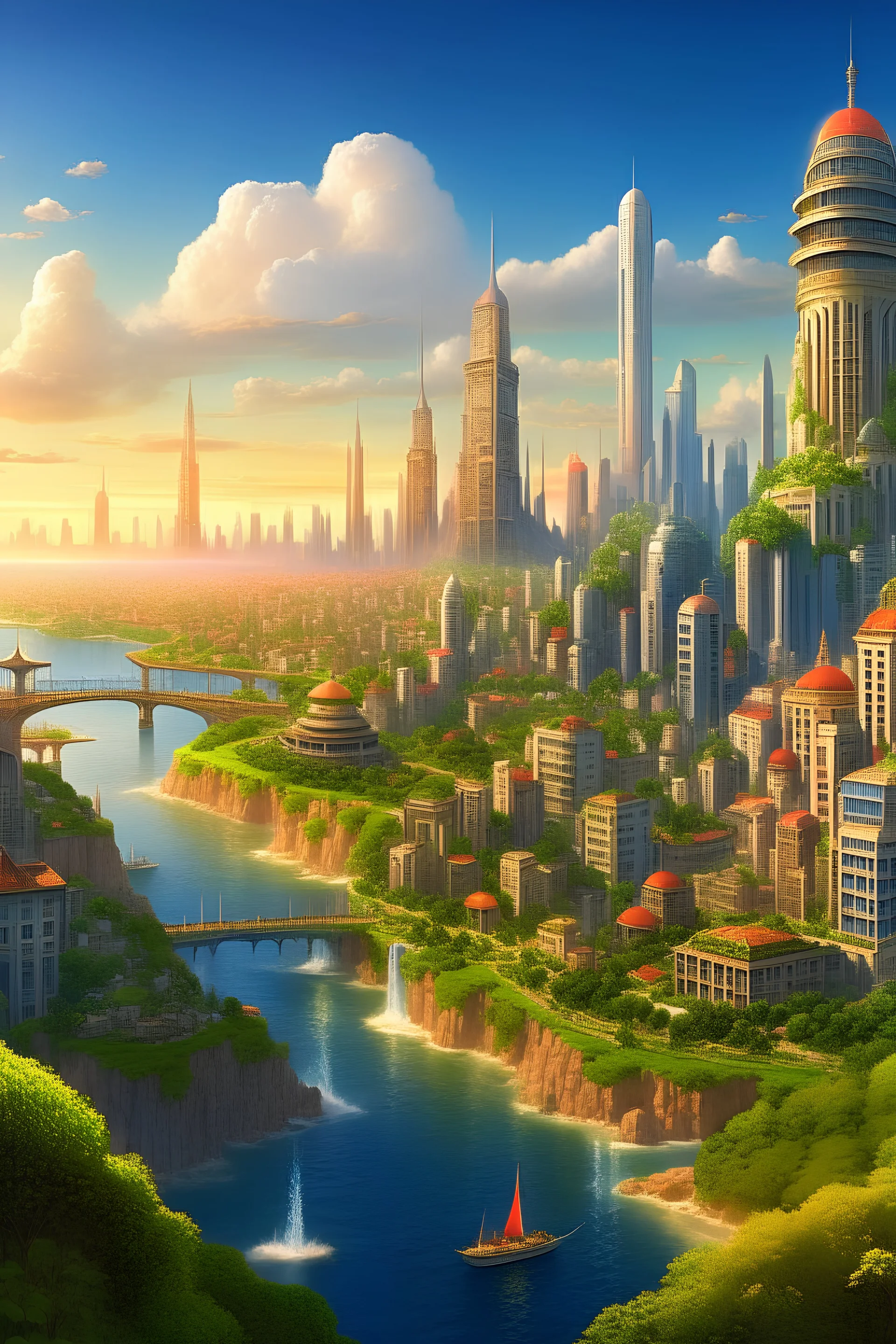a beautiful cityland scape