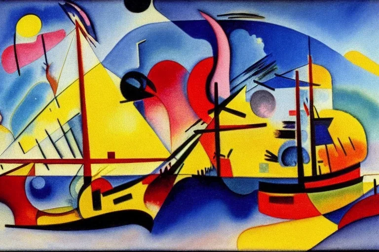 kandinsky painting steamship