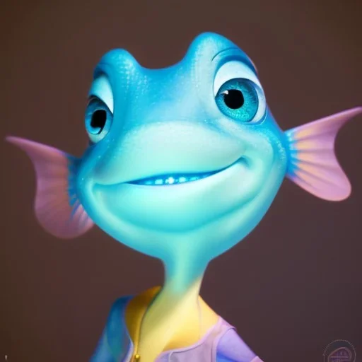 an adorable disney fish, full shot, atmospheric lighting, detailed face, by studio pixar, studio disney,stanley artgerm lau, wlop, rossdraws