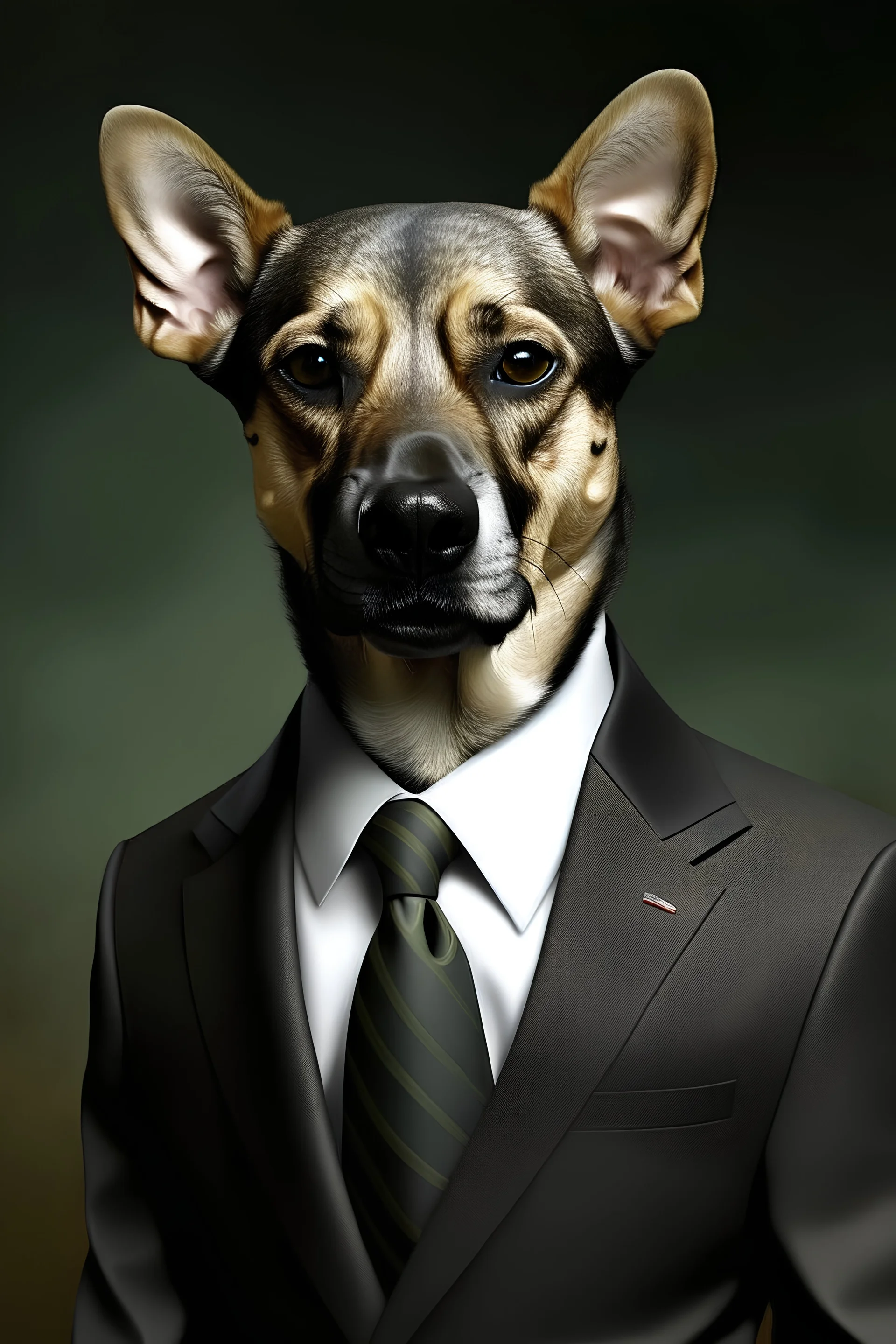 obama as a dog in a suit