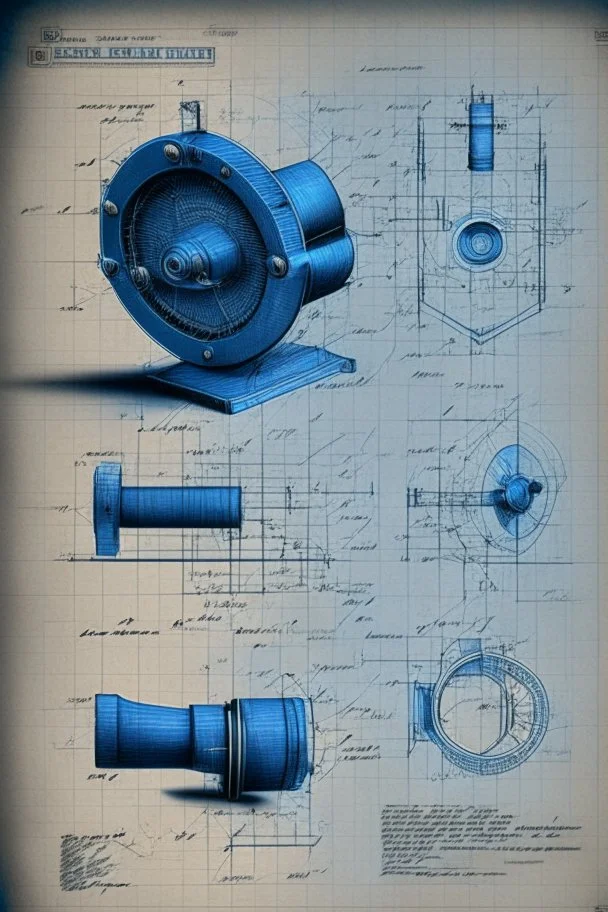 blueprint of angle grinder