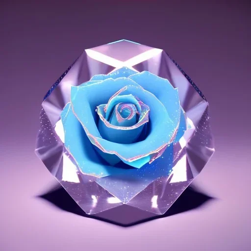 transparent multicolor crystal rose