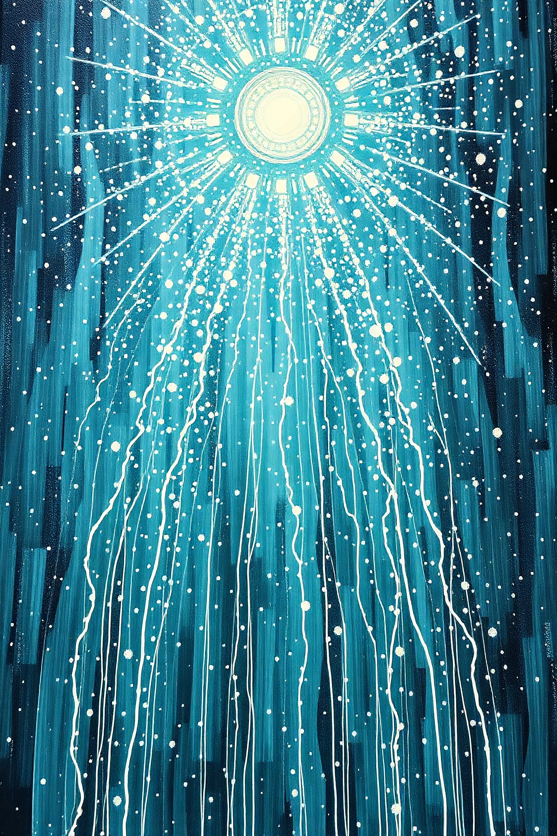Spiritual White noise; a combination of Post-Impressionist and Lowbrow Art