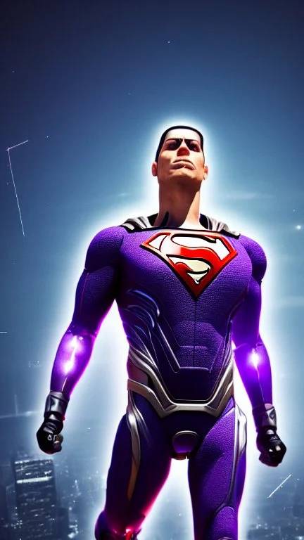 cyborg super man nion purple Suspicion interested in-depth details HD 4K 8K