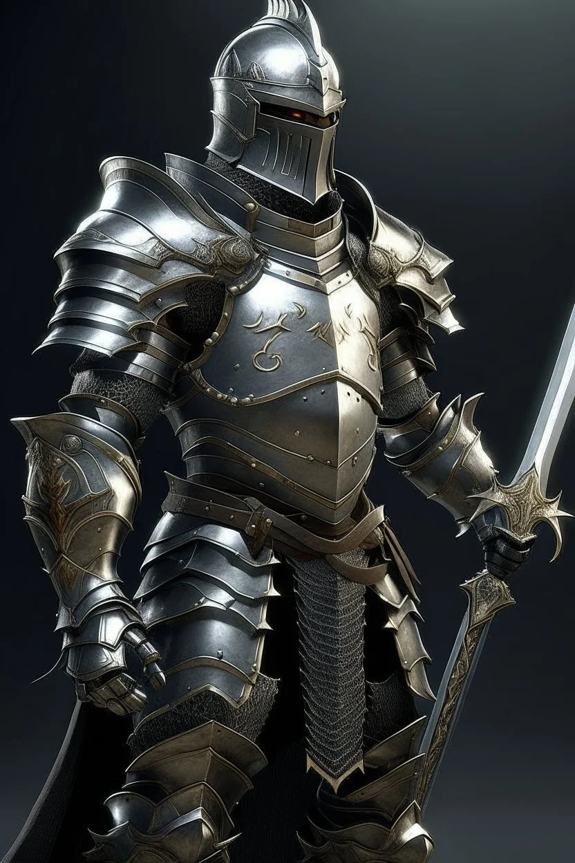 Man with a platinum armor and great sword