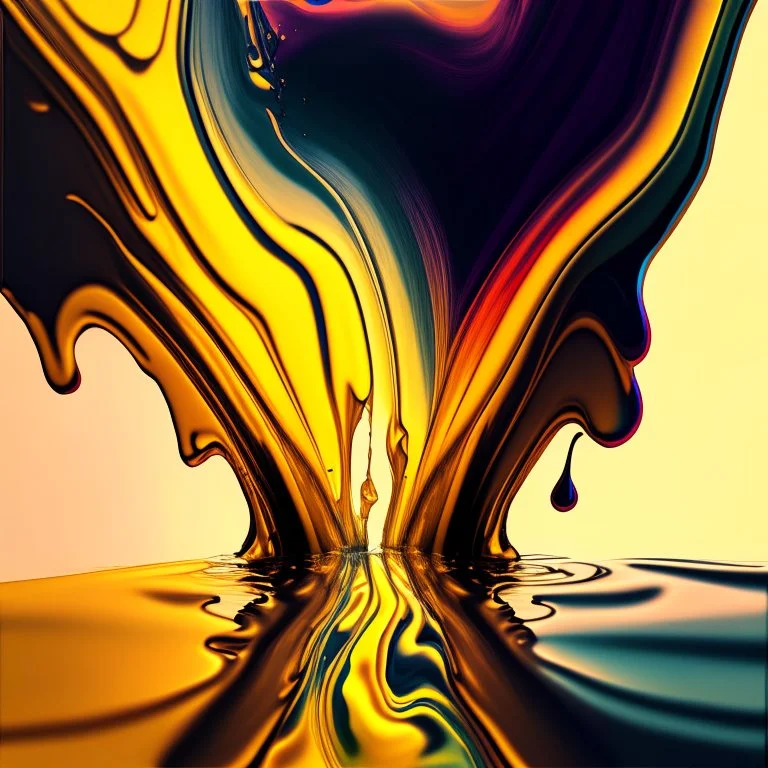 rainbow liquid paiting