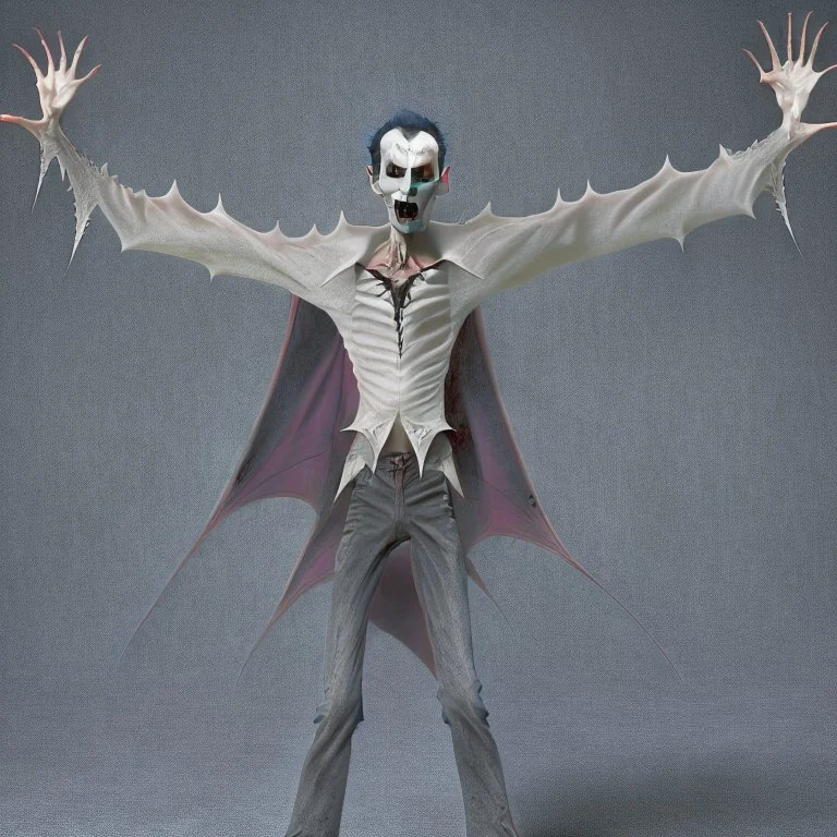 a vampire with arms outstretched viewed from the side photo