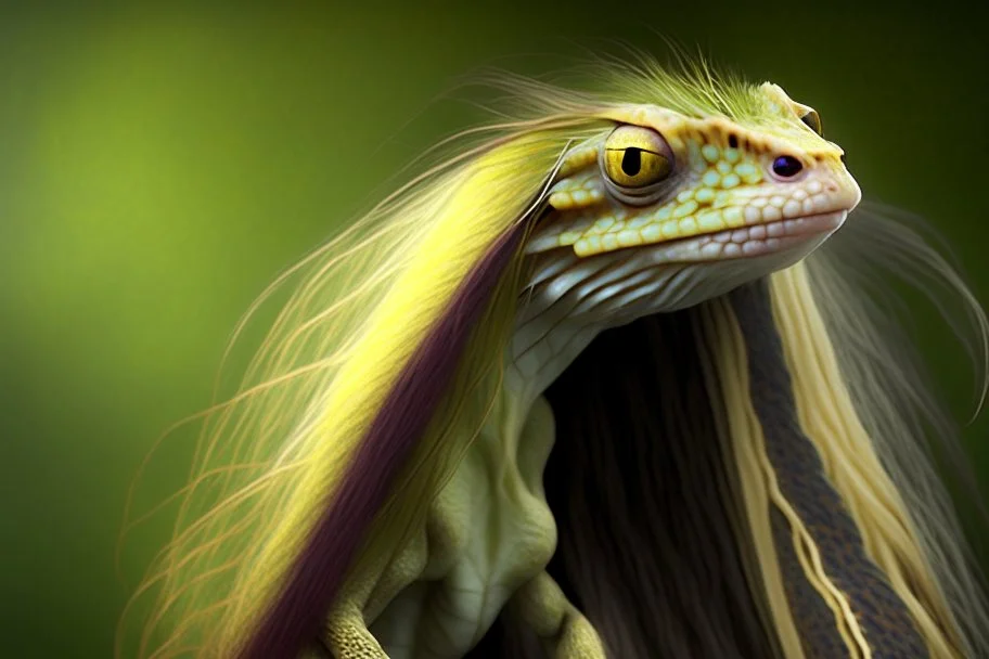 gecko with long hair