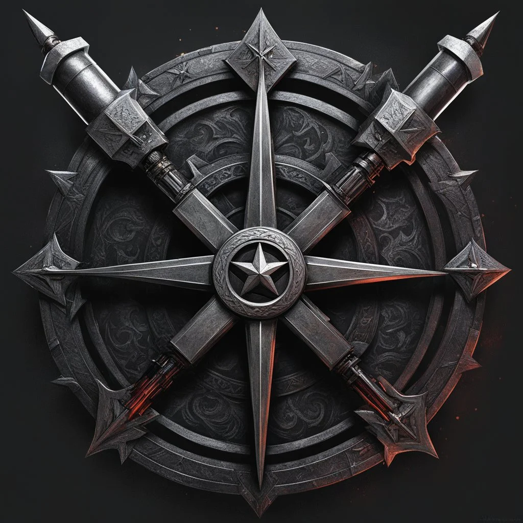 The Deicide, a weapon of immense power, forged in the depths of hell itself. The double trigger system, a design that ignites the imagination. The grenade launcher, a destructive force to be reckoned with. And the pentagram, a symbol of ultimate power and darkness. The God Killer in hell, a story waiting to be told through art.