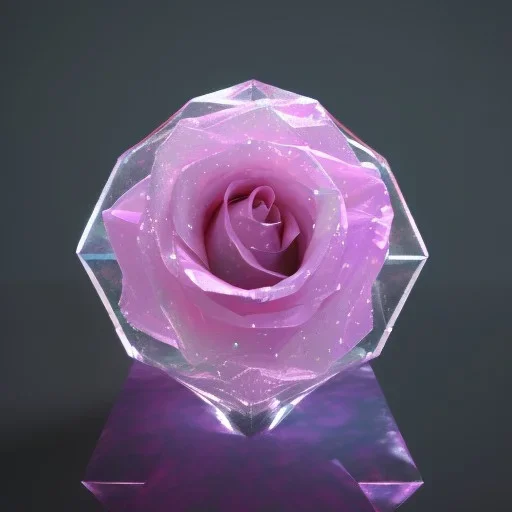 transparent multicolor crystal rose