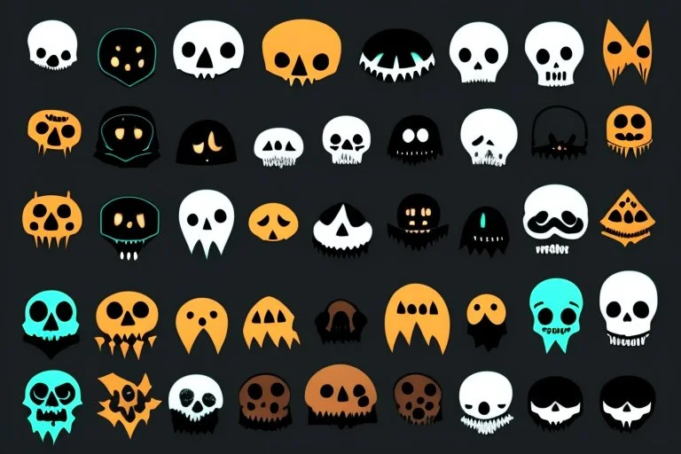 make a logo that is spooky and cute and define its features more