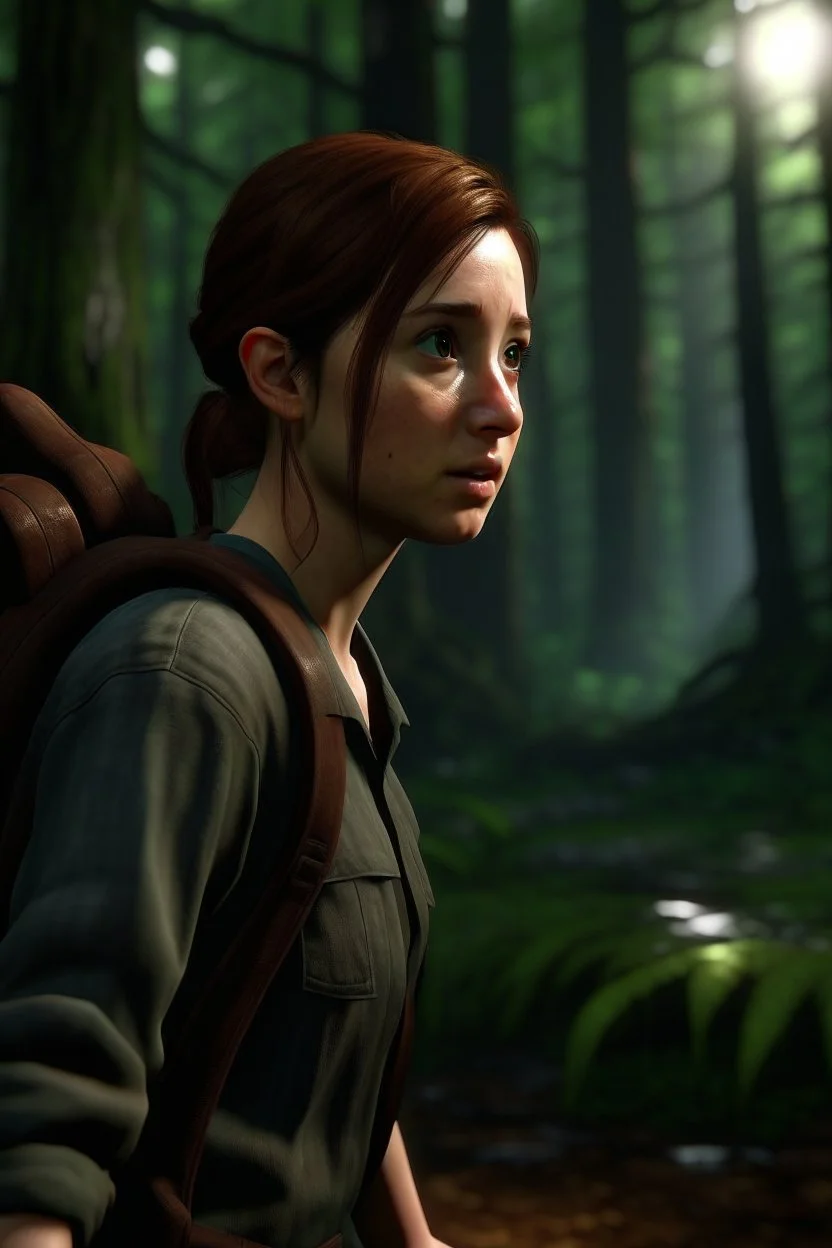 ellie williams pretty the last of us 2 in forest