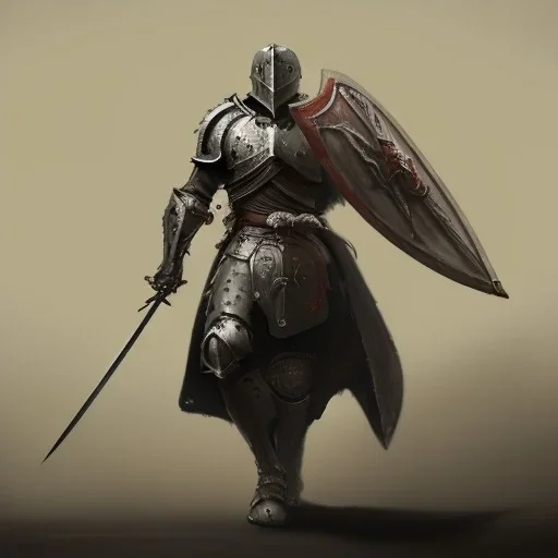 franz frazetta style, knight with sword and shield, dark soul like