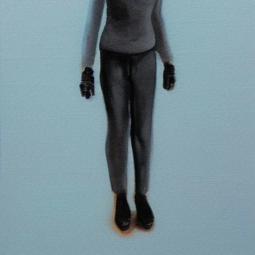 Full body portrait, painting, medium shot lady Style of Cyberprep