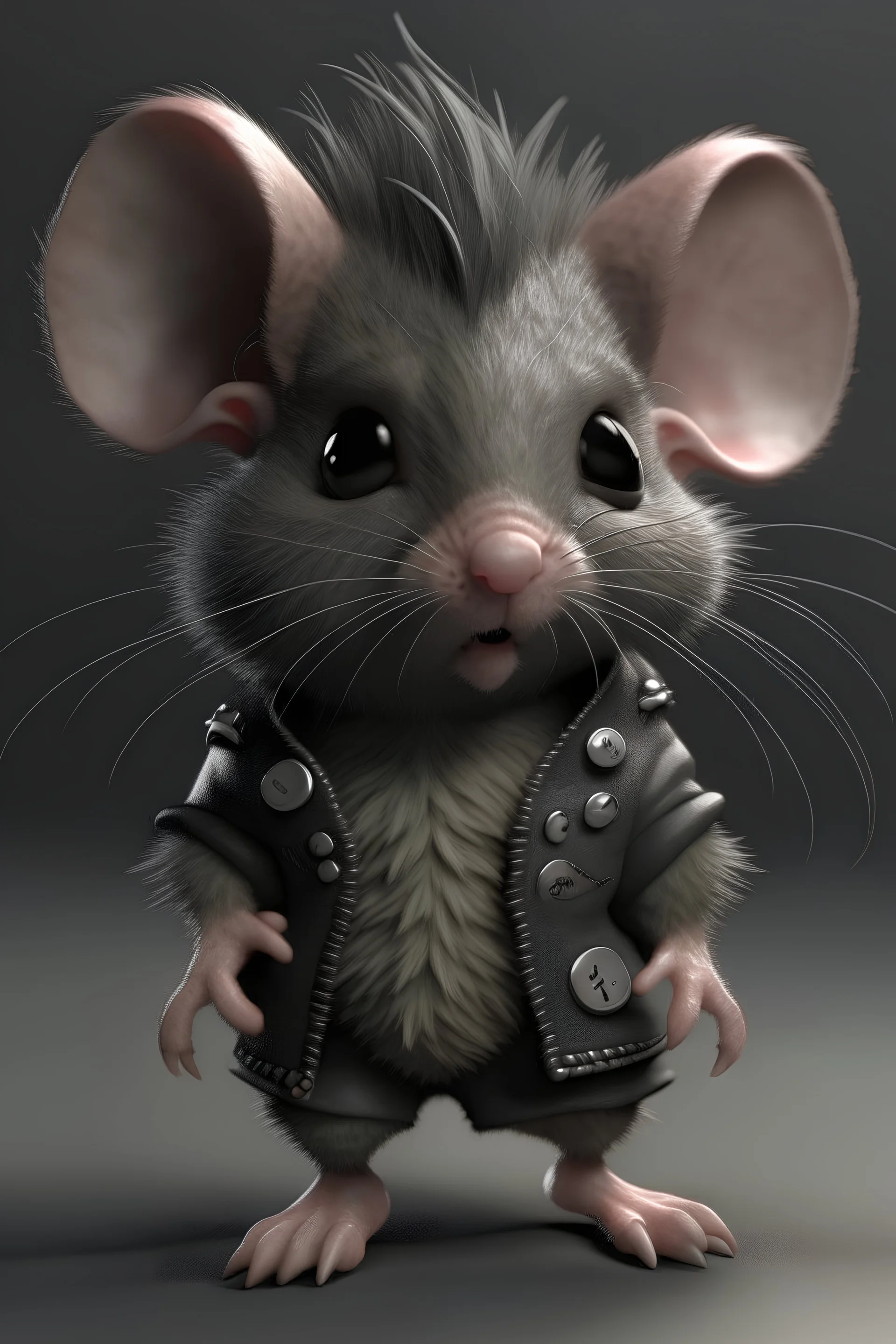 Punk baby mouse realistic