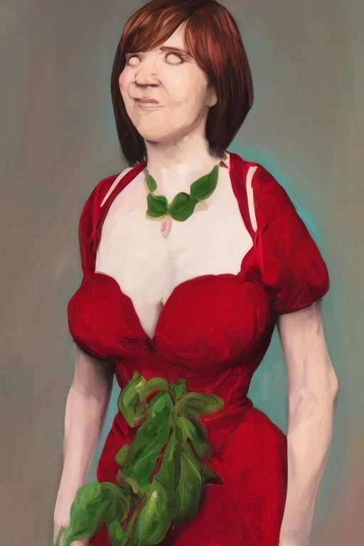 Portrait lady, full body shot, full-color long shot Milk