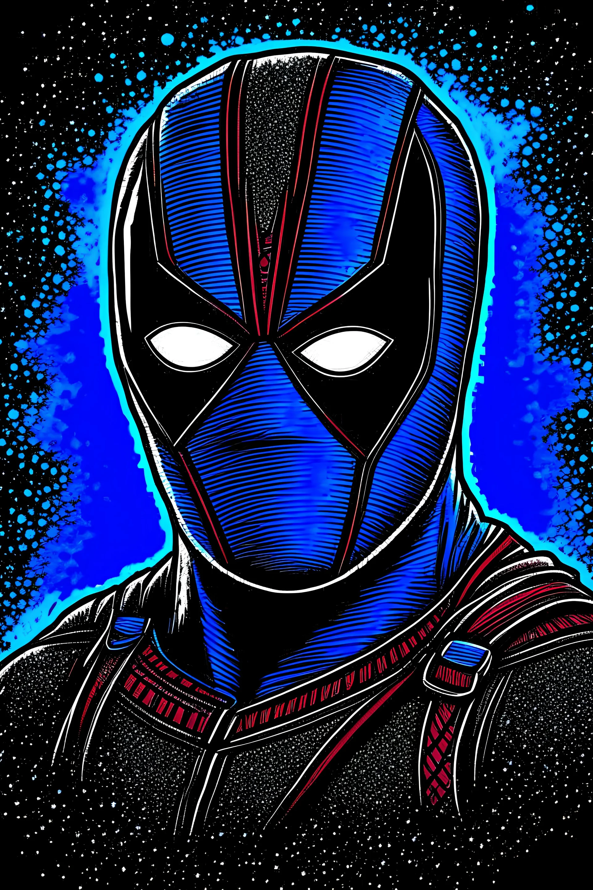 Black and blue deadpool