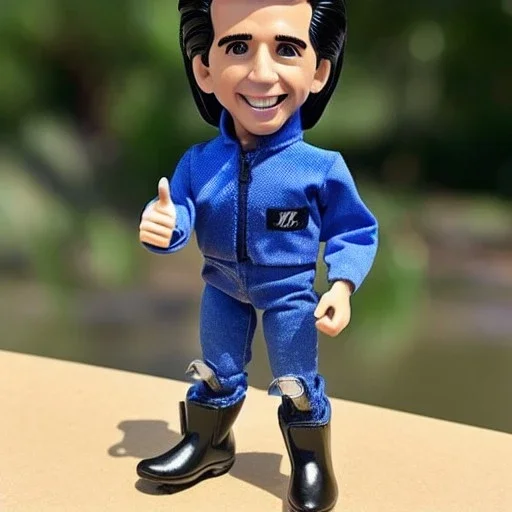 figure smile Fonzie arthur fonzarelli young greaser winkler toy doll face (plastic black hair) with boots full body in package thumbs up 2022