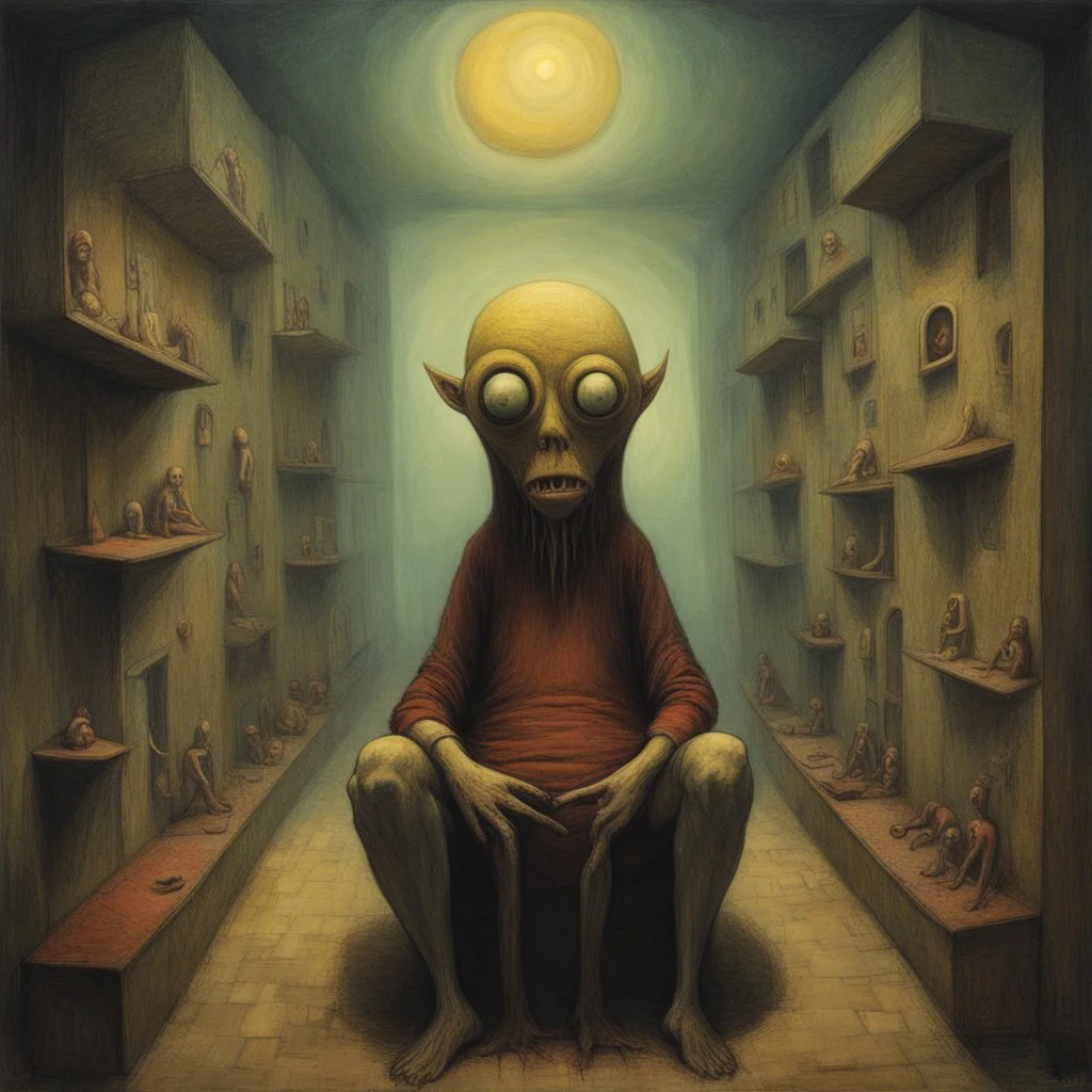 surreal abstract art, paranoid multi-level deep-seated fear of being alone, metaphoric sinister anthropomorphic interconnected weirdlings, weirdcore, unsettling, by Matt Mahurin and Pawel Kuczynski and Graham Sutherland and Ben Templesmith and Bocklin