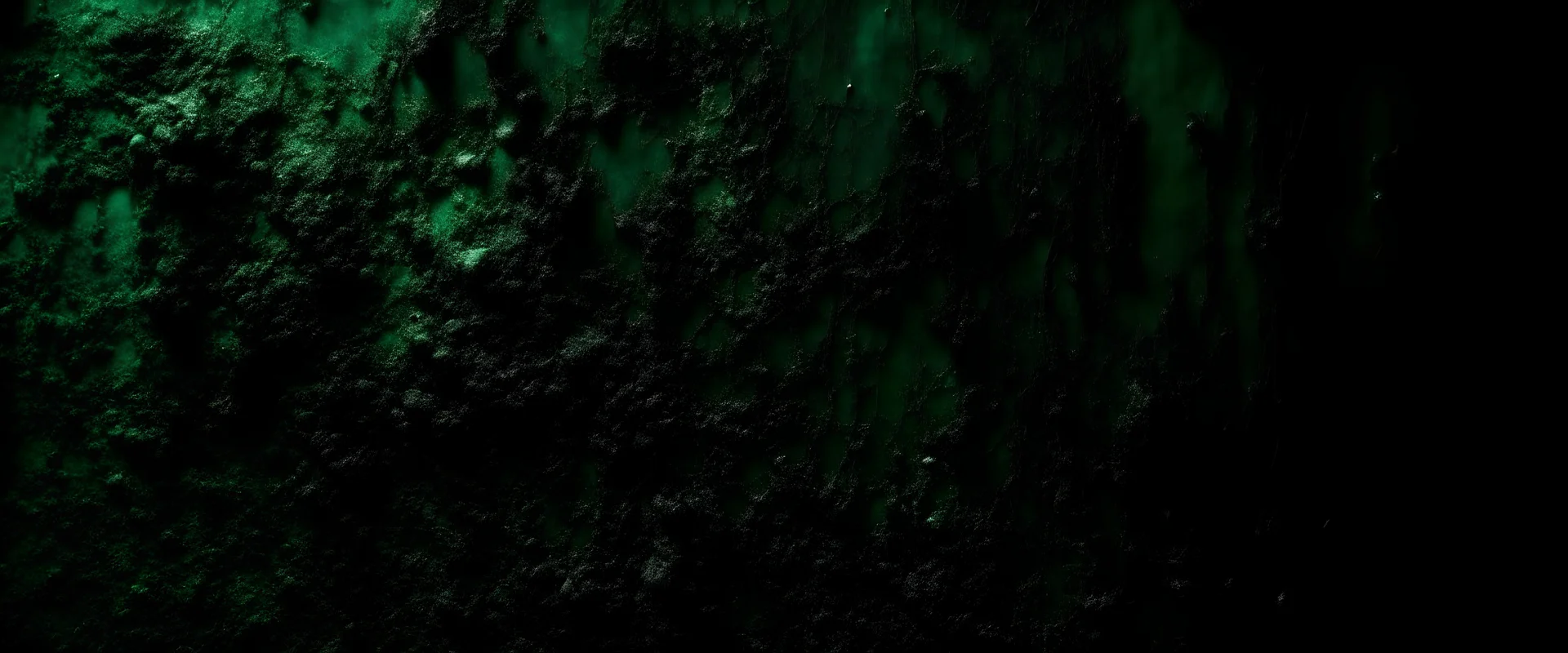 Black dark jade emerald green grunge background. Old painted concrete wall. Plaster. Close-up. Rough dirty grainy broken damaged distressed abandoned cracked. Or spooky scary horror concept. Design.