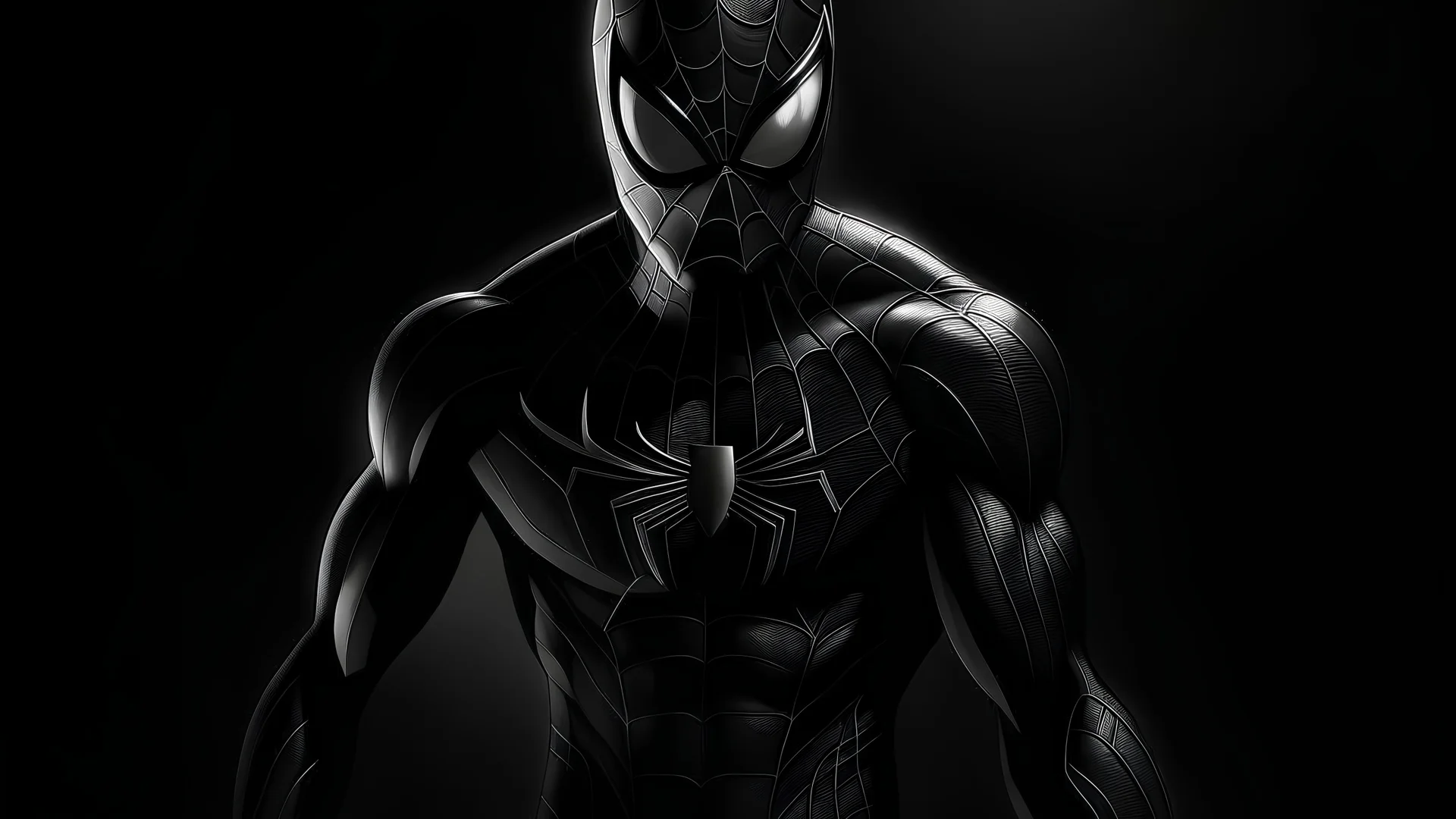 Spiderman in schwarz