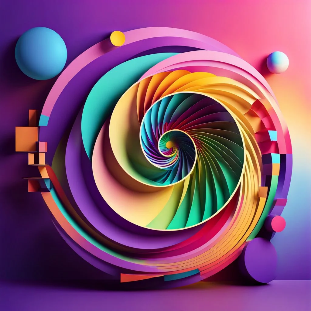 beautiful mockap graphic sifi ,colorful ,artistic, math