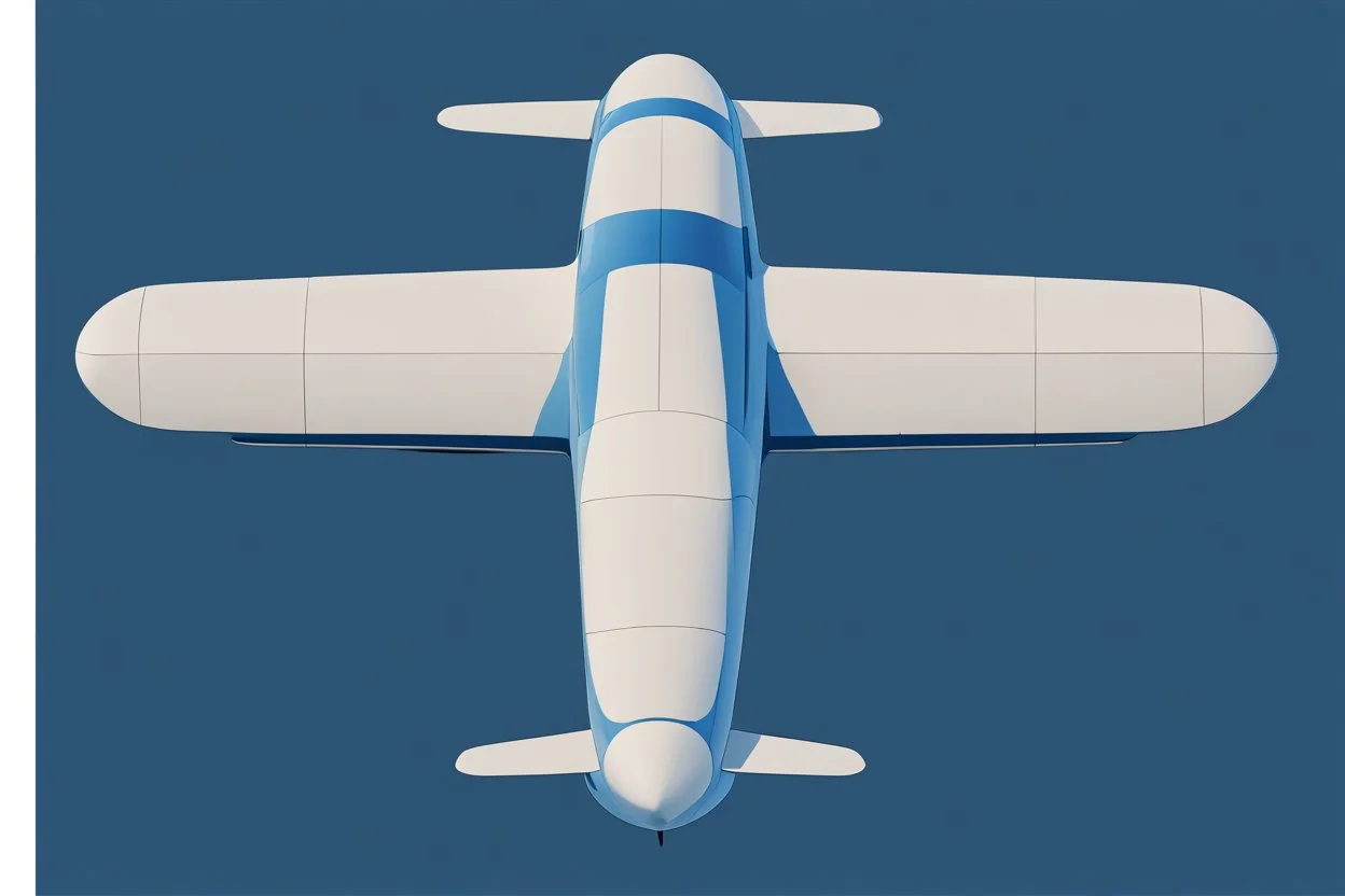 2d plane, blue