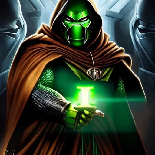 ultra detailed fullbody portrait of Dr Doom, intense stare , extremely detailed digital painting, intrincate, extremely detailed face, in the style of Ohrai Noriyoshi and robert e howard and pablo oliveira and Ken Kelley and Keith Parkinson,mystical colors,perfectly centered image, perfect composition, rim light, beautiful lighting,8k, stunning scene, raytracing