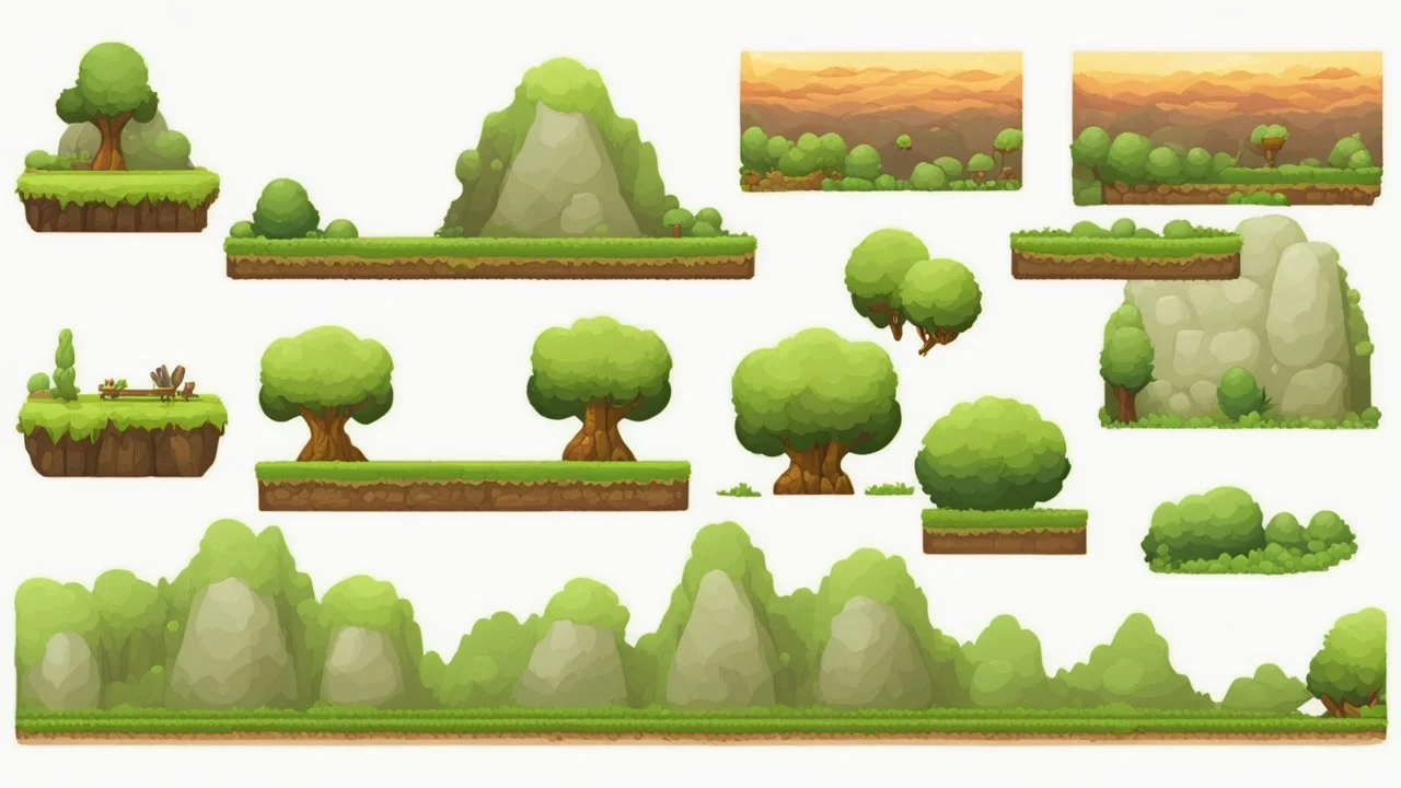 tileset landscape for 2d platformer