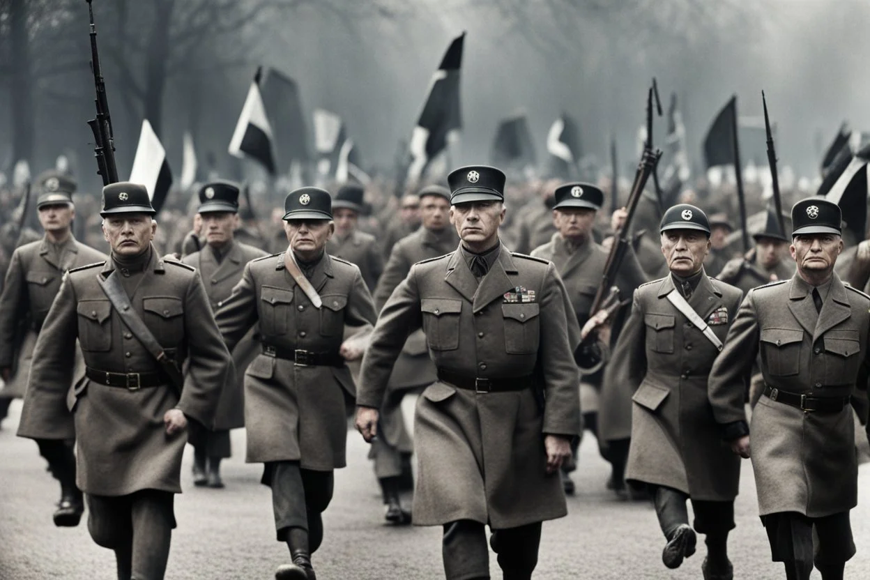 Nazi army marching