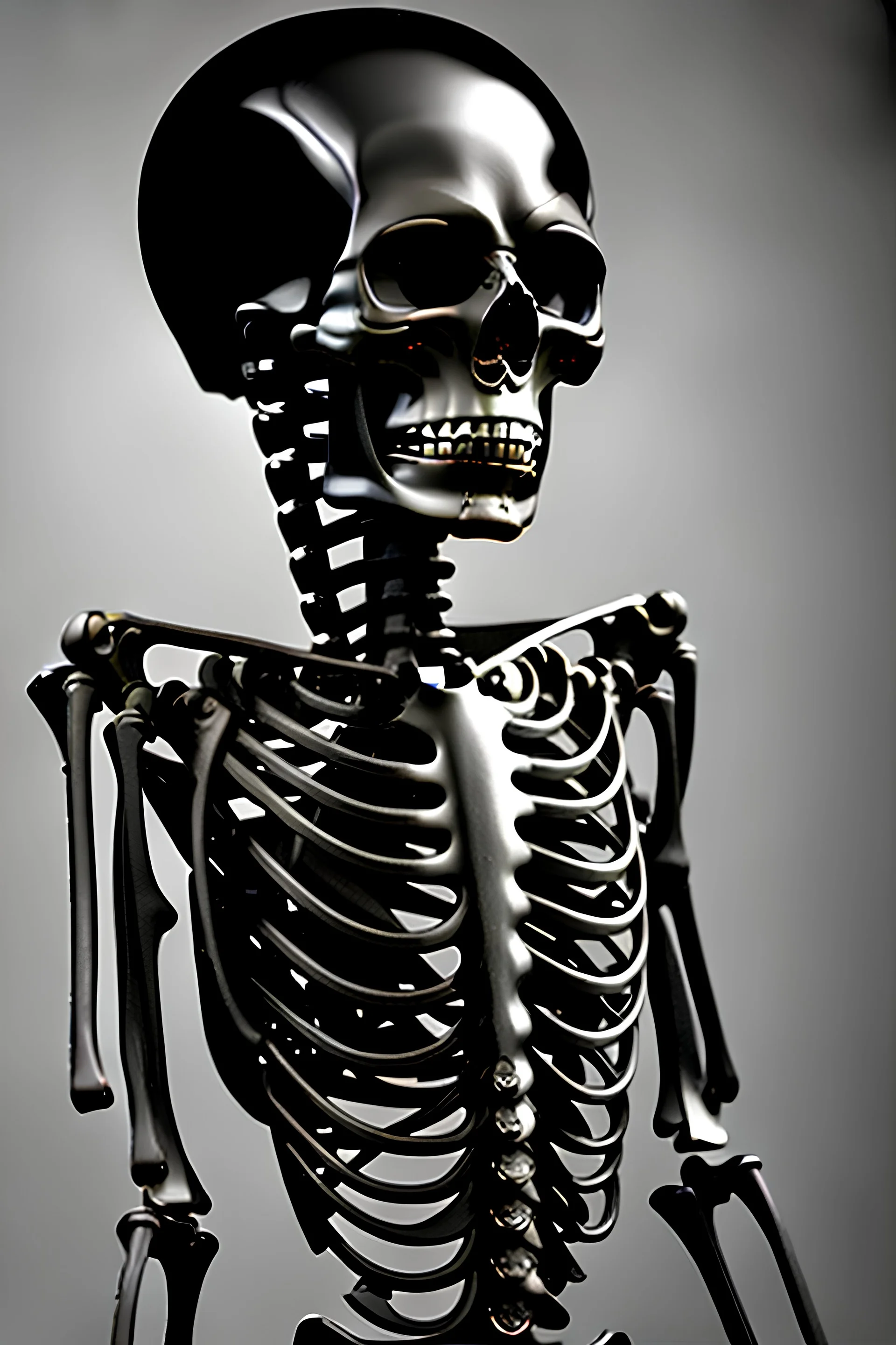 Dark Black chrome skeleton
