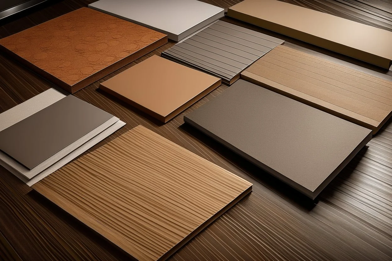 Mod board materials in brown shades