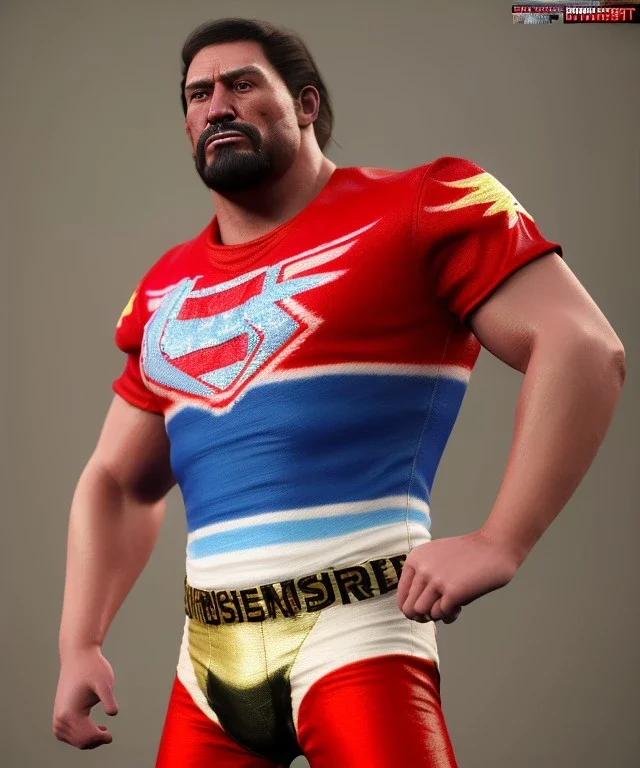 Realistic image of Donald trump wrestler, Mexican wrestling style, liner eye glow makeup face, red and blue breeches, us flag dress, suspenders, retro style, 80s, vibrant color, highly detailed, clean background, concept art, unreal engine 5, god rays, ray tracing, RTX, lumen lighting, ultra detail, volumetric lighting, 3d, finely drawn, high definition, high resolution.