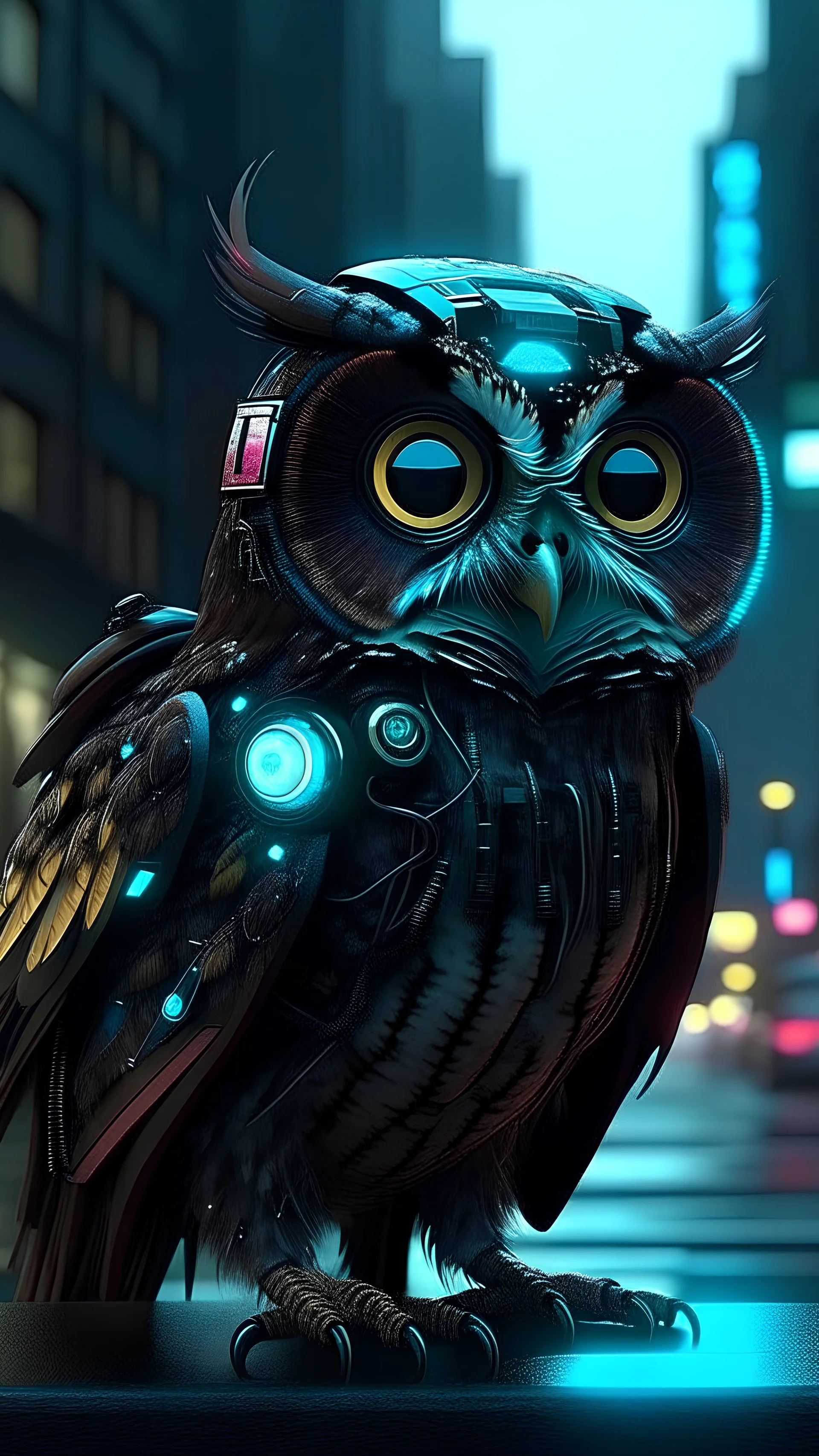 Cyberpunk owl \